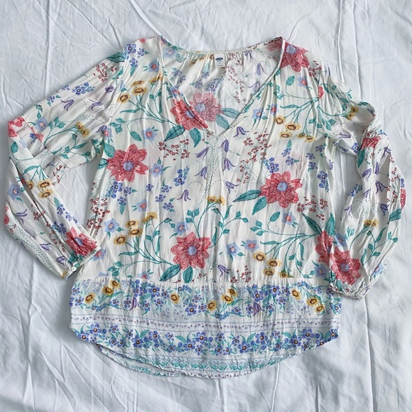 Old Navy Floral Peasant Top - Picture 3 of 6